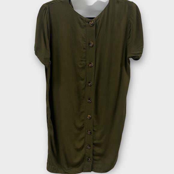 Madewell Button Back Easy Green Dress Size S - Picture 7 of 7